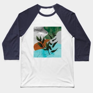 Colorful geometric abstract leaves Baseball T-Shirt